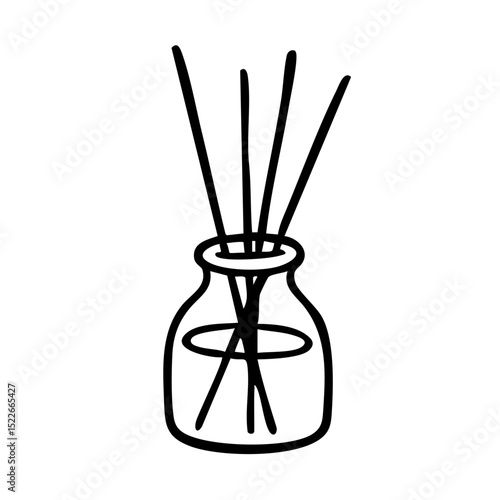 ディフューザー　線画　手書き
