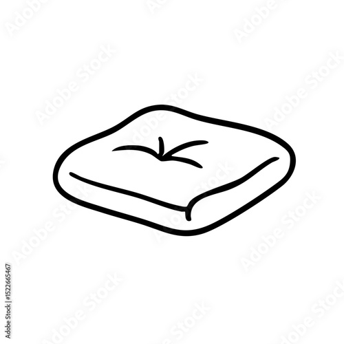 クッション　線画　手書き