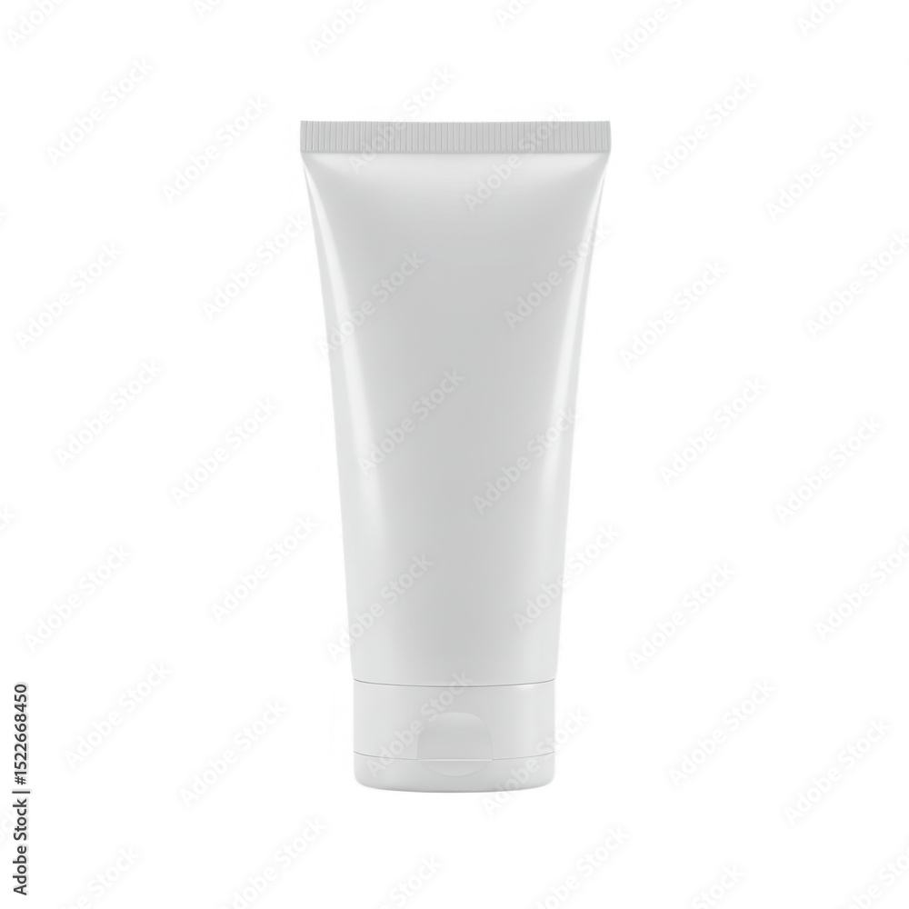 White tube mockup isolated on transparent background White tube mockup isolated on transparent background