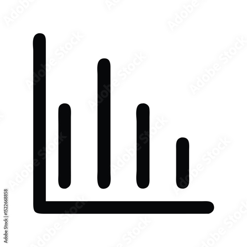 Chart bar icon vector illustration. Classic financial and business symbol for analytics, growth, statistics, investment, or market trends