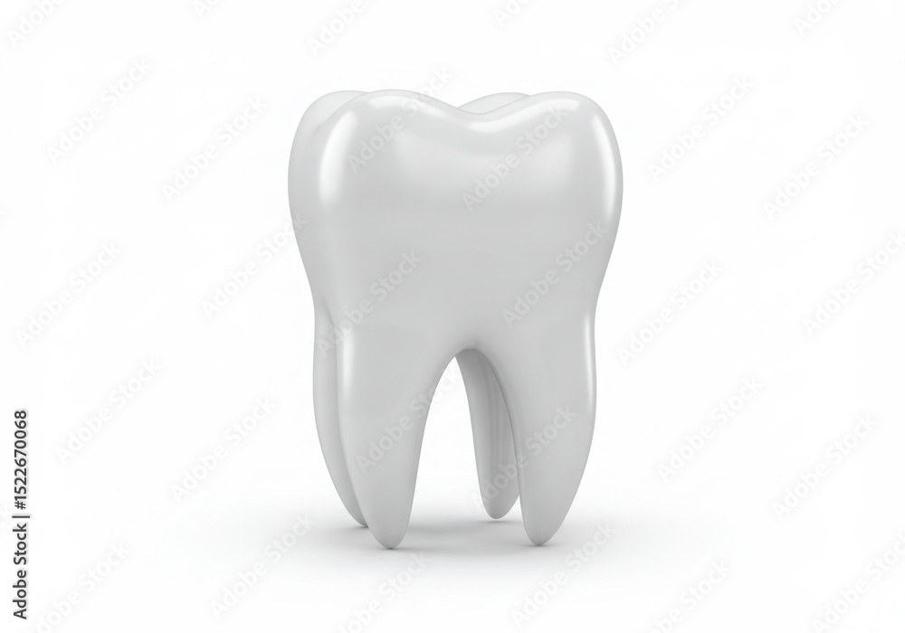 Single molar tooth illustration on white background Single molar tooth illustration on white background