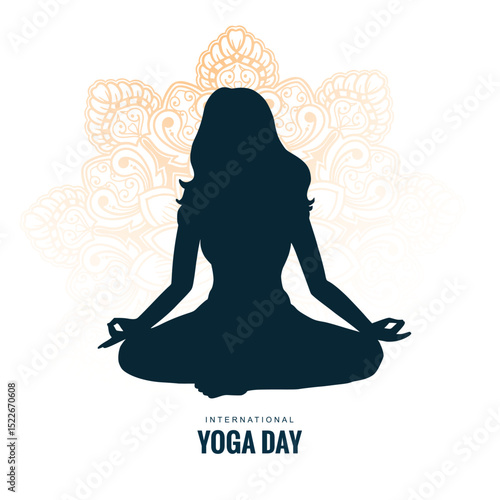 World yoga day background for health and fitness