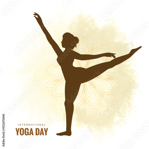 21st june yoga day card background