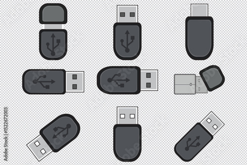 Usb icon vector. Flash disk icon vector usb icon set, flash disk icon set EPS 10