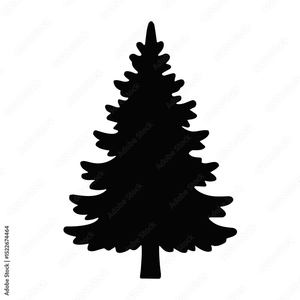 Obraz premium Pine tree silhouette