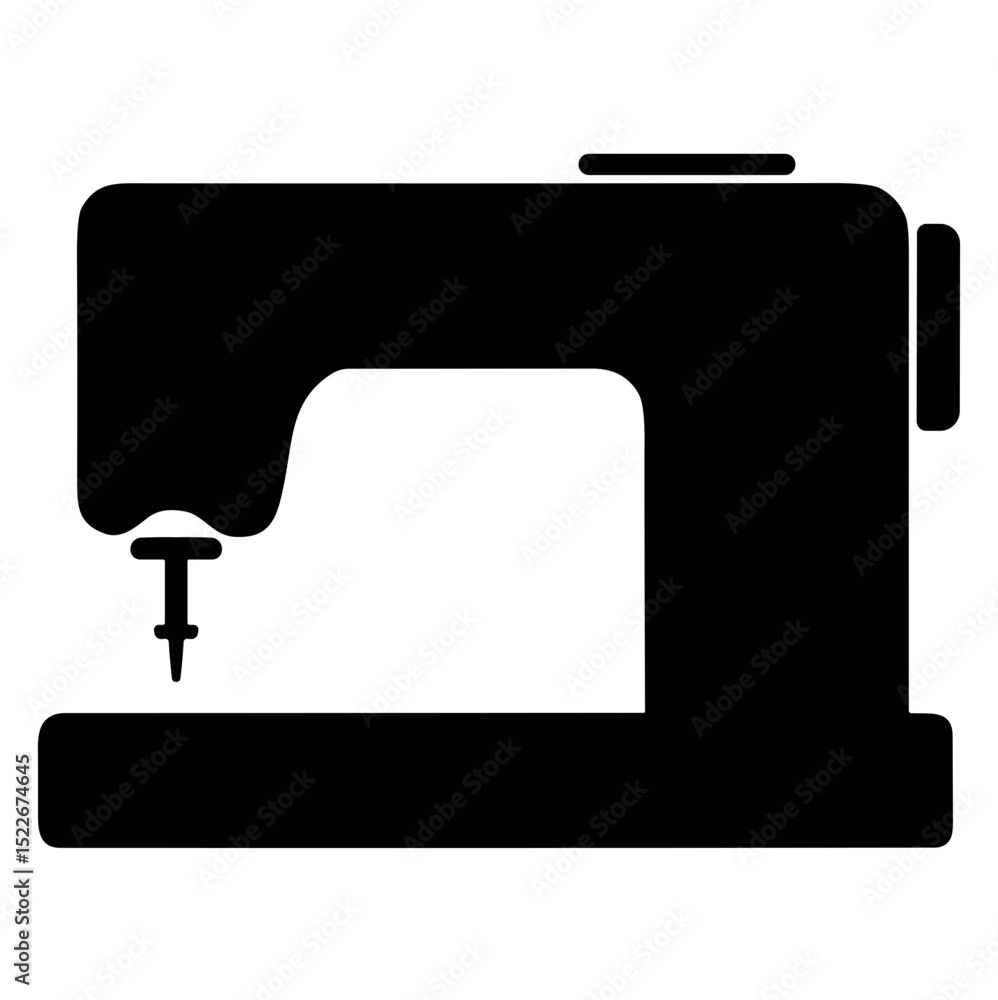 Fototapeta premium Sew machine silhouette