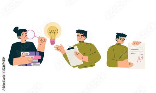 An Illustration Depicting the Creative Process and the Generation of New Ideas in Various Fields