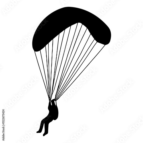 Skydiving silhouette