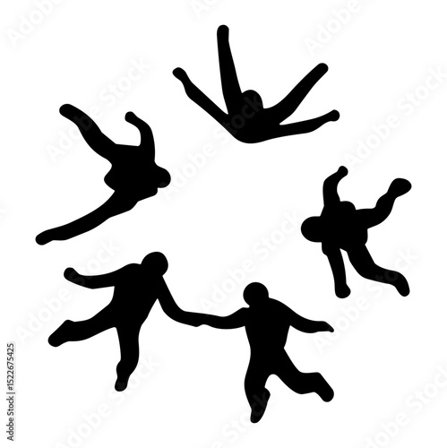 Skydiving silhouette