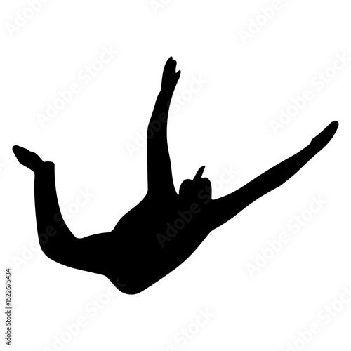Skydiving silhouette