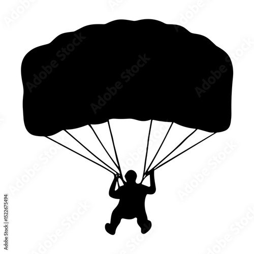 Skydiving silhouette