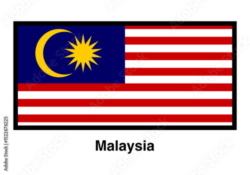 Malaysia country flag vector isolated on transparent background