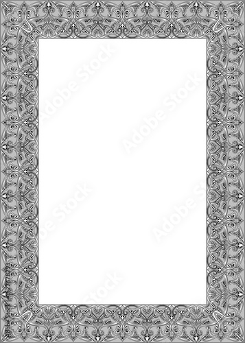 Old ornate gold frame on a white background