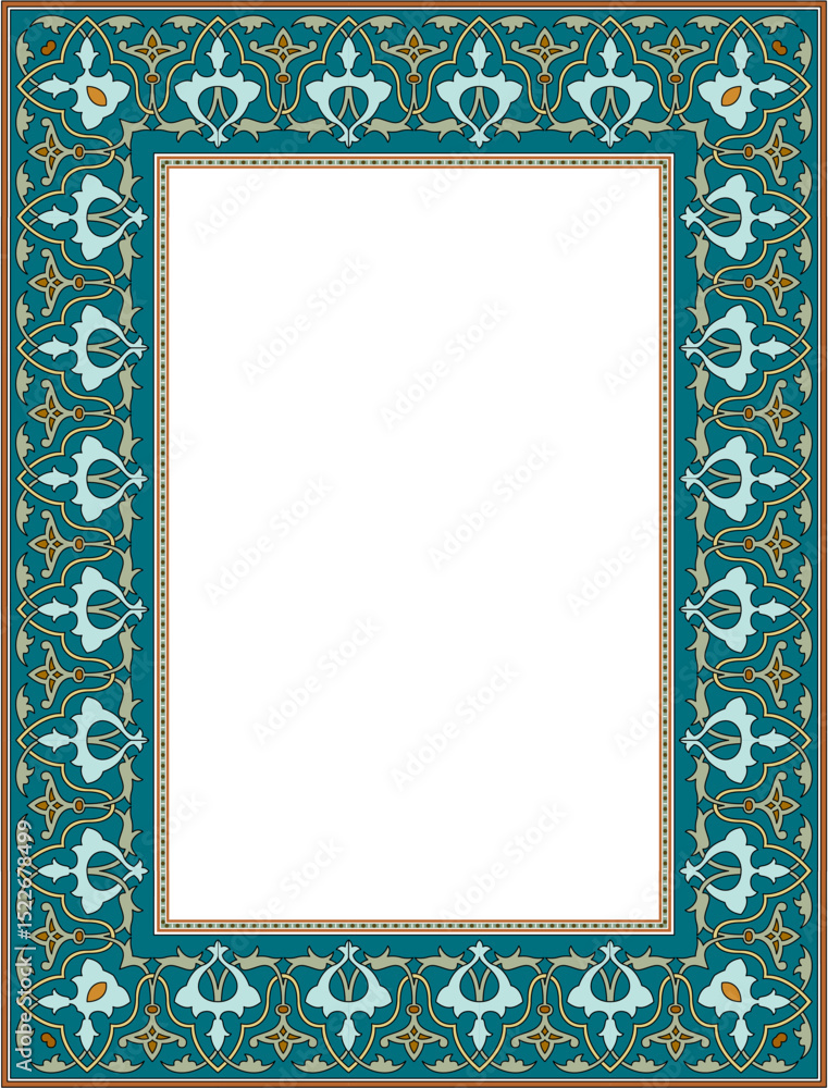 Antique golden ornate frame on a white background Antique golden ornate frame on a white background