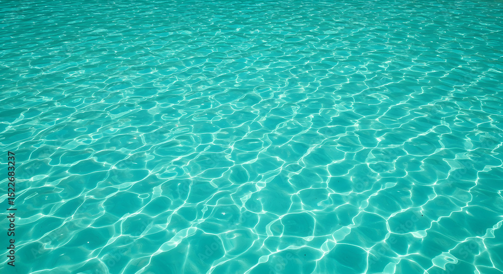 Obraz premium Crystal Clear Turquoise Water Surface Texture Background Ideal for Summer Vacation Designs Websites and More