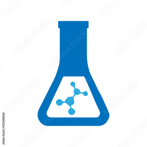 Lab flask icon set. Natural pharmacology symbol