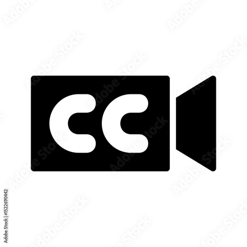 Modern Communication Icon Subtitle. Represents closed captioning, language options, or accessibility.