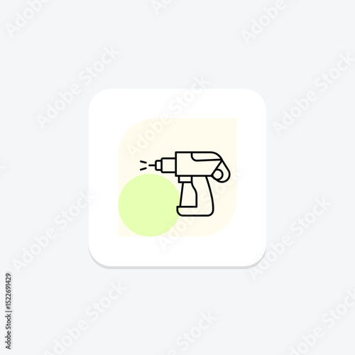 Electric Paint Sprayer, vector, pixel perfect, illustrator file