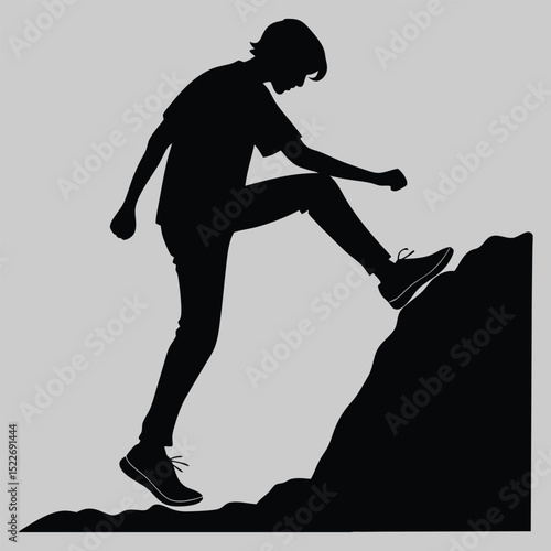 a person tapping foot impatiently silhouette vector design art and illustration