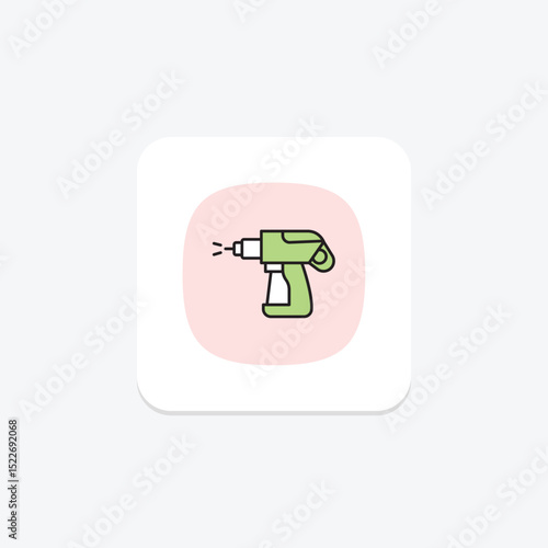Electric Paint Sprayer, vector, pixel perfect, illustrator file