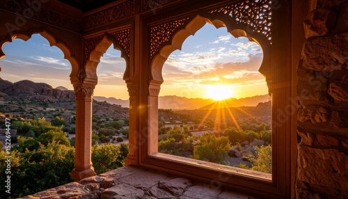 Sunset View from  Rajasthan Palace Window