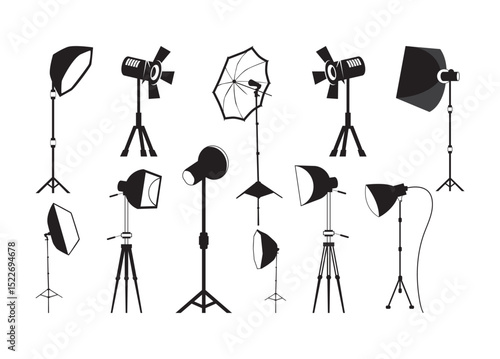 Studio Light vector, Studio Light clipart, Studio Light silhouette