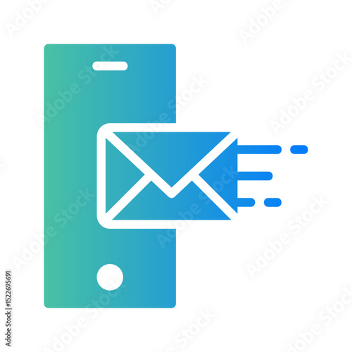 Modern Communication Icon SMS. Ideal for text messages, mobile notifications, or direct messaging services.
