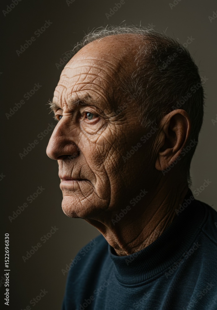 Portrait of Elderly Man in Natural Light Portrait of Elderly Man in Natural Light
