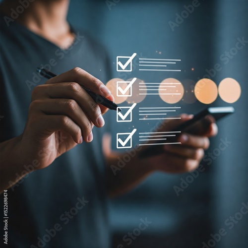 A professional-looking photo checking off things to do