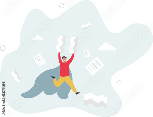 Handle busy work, manage workload or complete multitasks within deadline, character life .