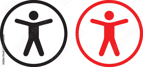 accessibility, universal, icon, graphic, symbol, vector, inclusion, disability, accessible, design, illustration, pictogram, access, human, person, circle, round, 