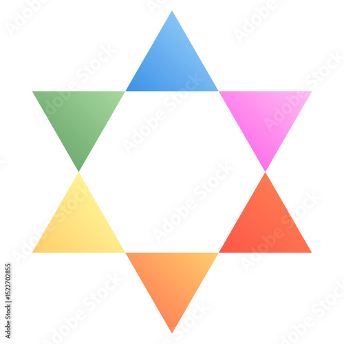Six-pointed star. Editable vector icon, coloured. Free Download Six-pointed star. Editable vector icon, coloured. - GFXLoad