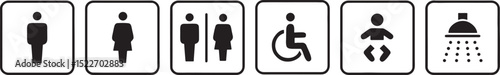 restroom, toilet, bathroom, washroom, facilities, men, women, male, female, unisex, gender, disability, handicapped, wheelchair, accessible, baby, infant, child, changing station, shower, water, picto
