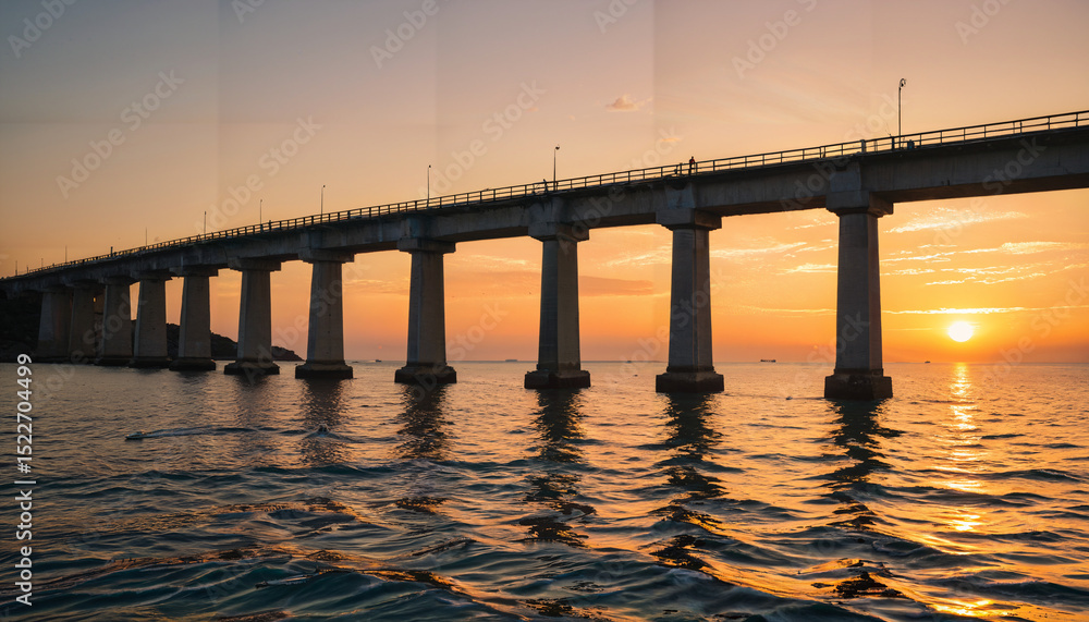 Fototapeta premium Pont sur le fleuve