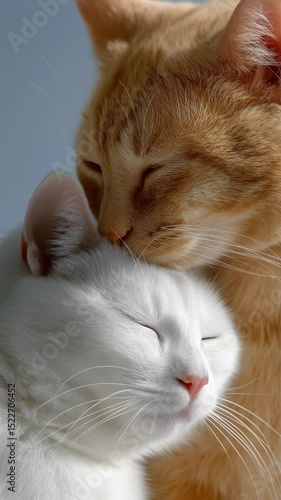 Two Cats Sharing a Tender Moment