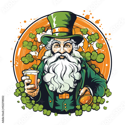 Elegant Saint Patrick's Day Card Vector Illustration for Festive Greetings