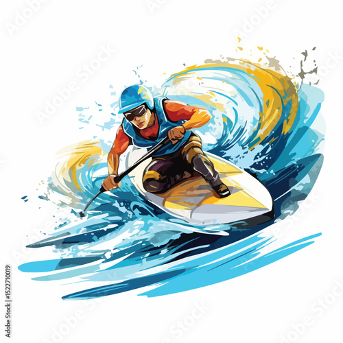 Professional Water Sport Concept Vector Illustration for Marketing Materials