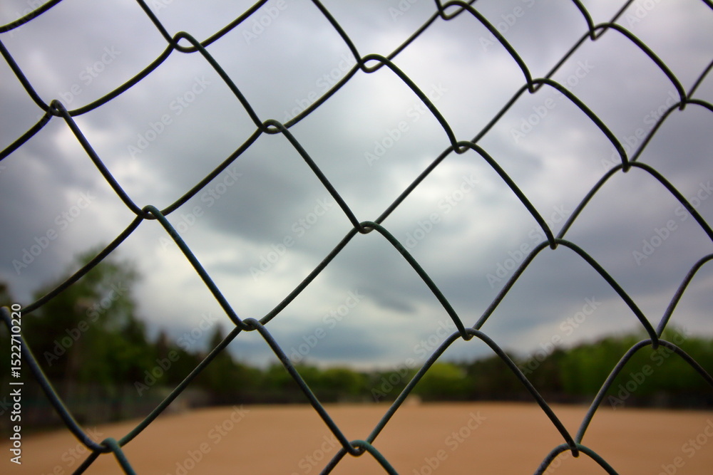 Fototapeta premium ネット裏から見るグランド