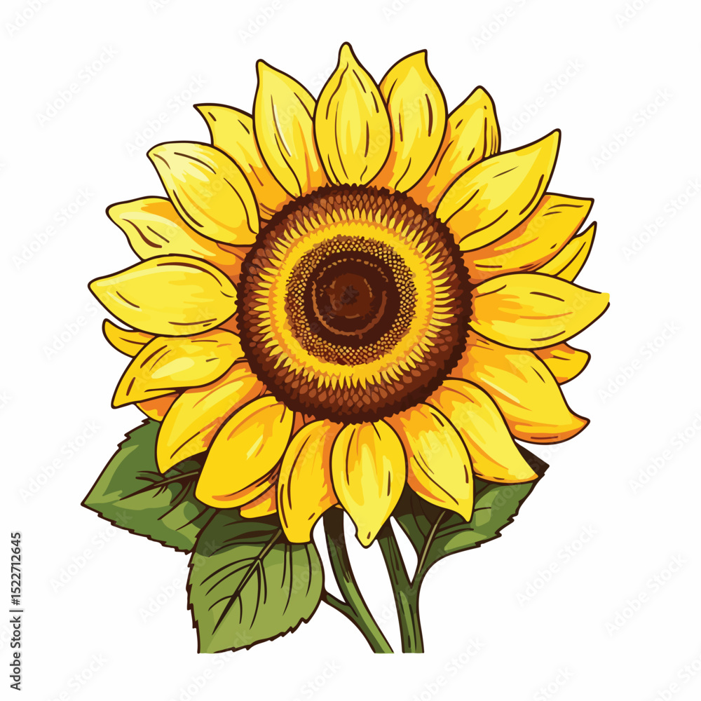 Fototapeta premium Professional Vector Illustration of a Beautiful Sunflower Garden Isolated Icon
