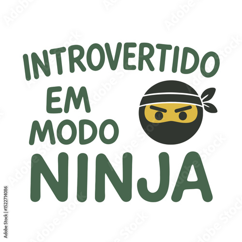 Desenho Vetorial: Introvertido em Modo Ninja 