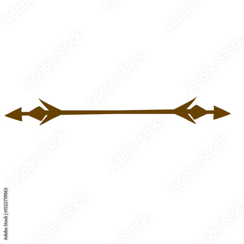 Gilded directional element symbol, minimalist artistic banner design on black canvas