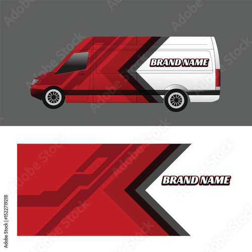 vector design decal wrap body car van cargo company delivery
