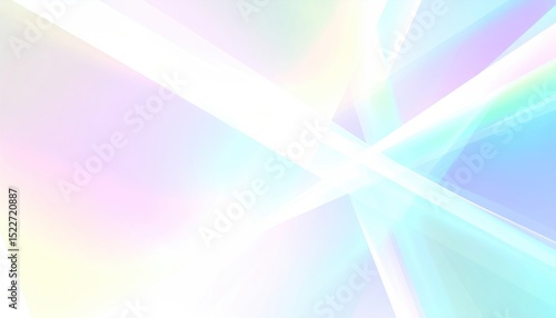 Ethereal pastel light rays intersect; soft hues of pink, yellow, blue, and green, creating a dreamlike effect