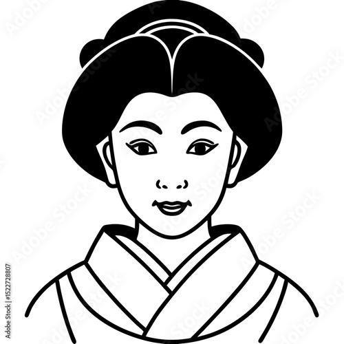 portrait of traditional Japanese geisha