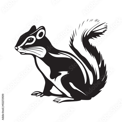 Wallpaper Mural dormouse silhouette line art vector illustration Torontodigital.ca
