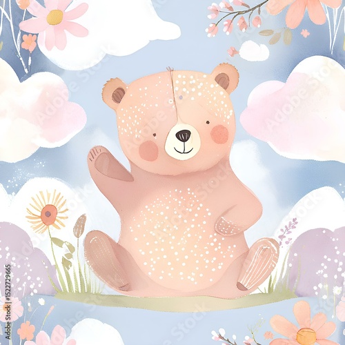 a little cute bear of background