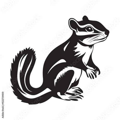 Wallpaper Mural dormouse silhouette line art vector illustration Torontodigital.ca