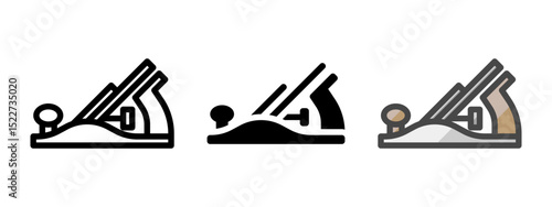 Multipurpose plane vector icon in outline, glyph, filled outline style. Three icon style variants in one pack.