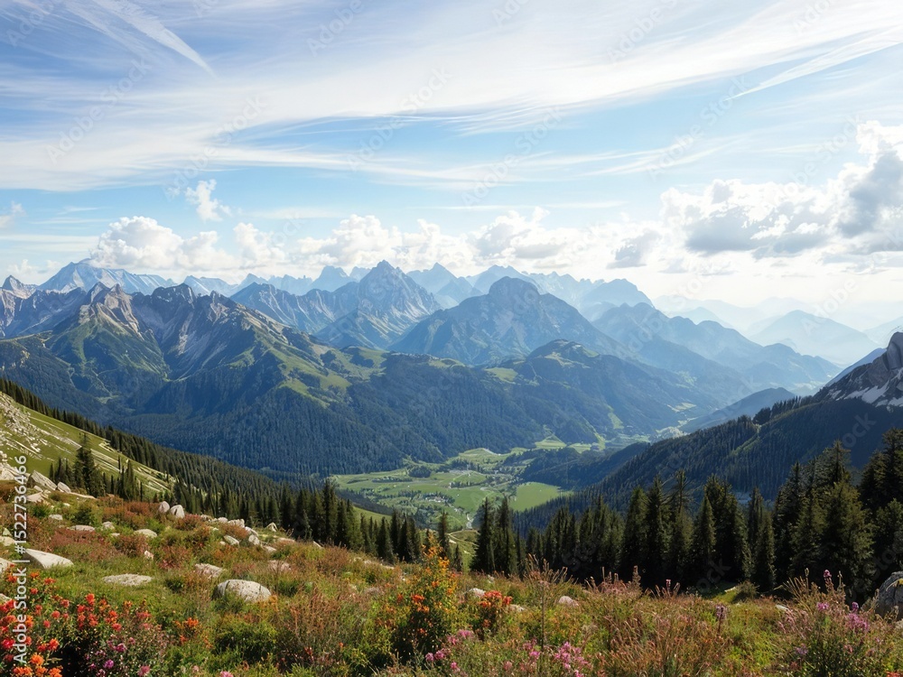 Fototapeta premium High Tatras Mountains, Shtrbske Pleso, Slovakia's Beauty