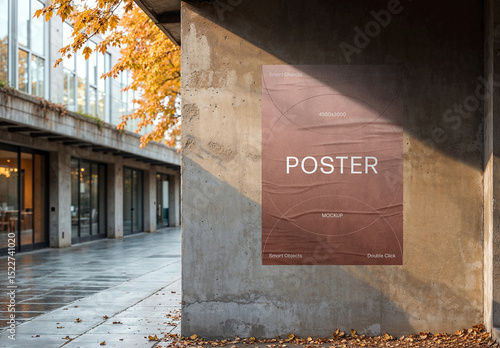 Outdoor A4 Glued Poster Mockup
